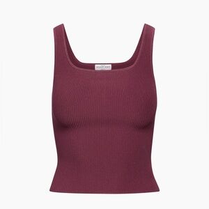 Babaton Sculpt Knit Squareneck Tank in Grapevine - XS